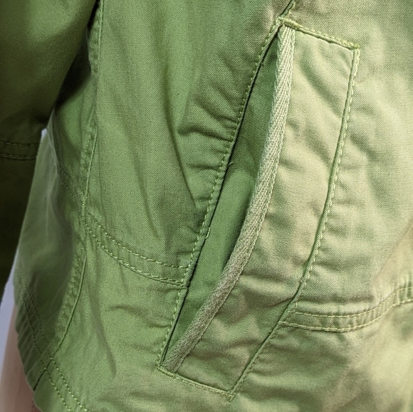 EDDIE BAUER Cotton Military Style Three Quarter Sleeve Jacket Green Size Medium - Picture 8 of 12